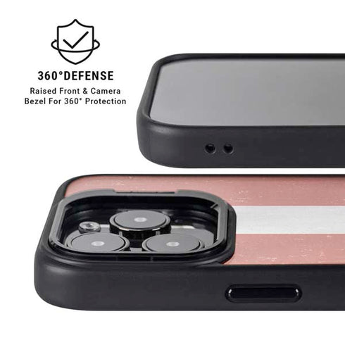 Latvia Flag Distressed iPhone 15 Pro Max Kickstand Case